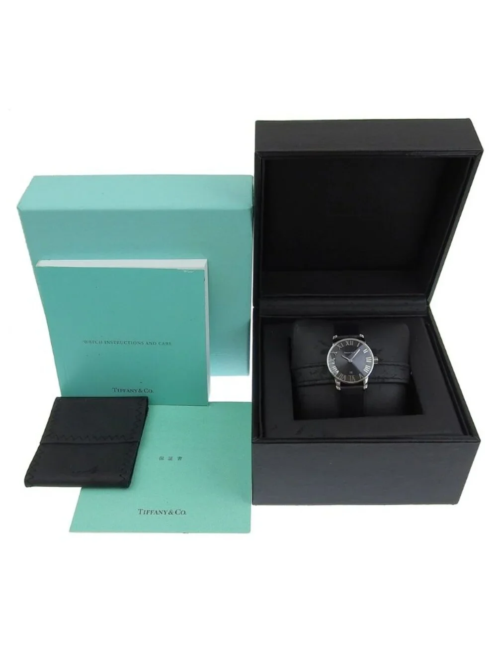 Tiffany & Co Atlas Dream Stainless Steel Quartz Analog Display Black Dial Watch
